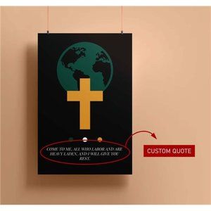 Bible Quote Matthew Gospel New Testament Christian Poster